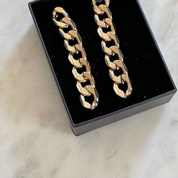 Free People Floating Chain Earrings Gold - Picture 3 of 7